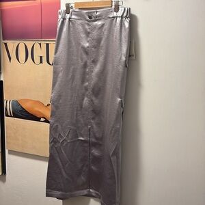 bar III Shimmering Silver Skirt S